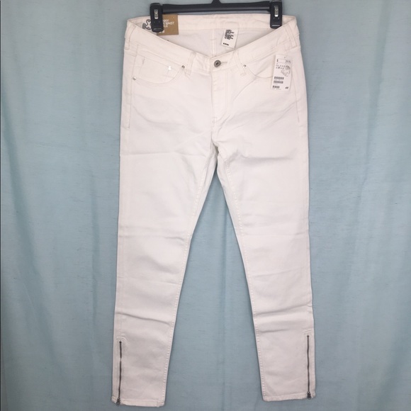 h & m white jeans